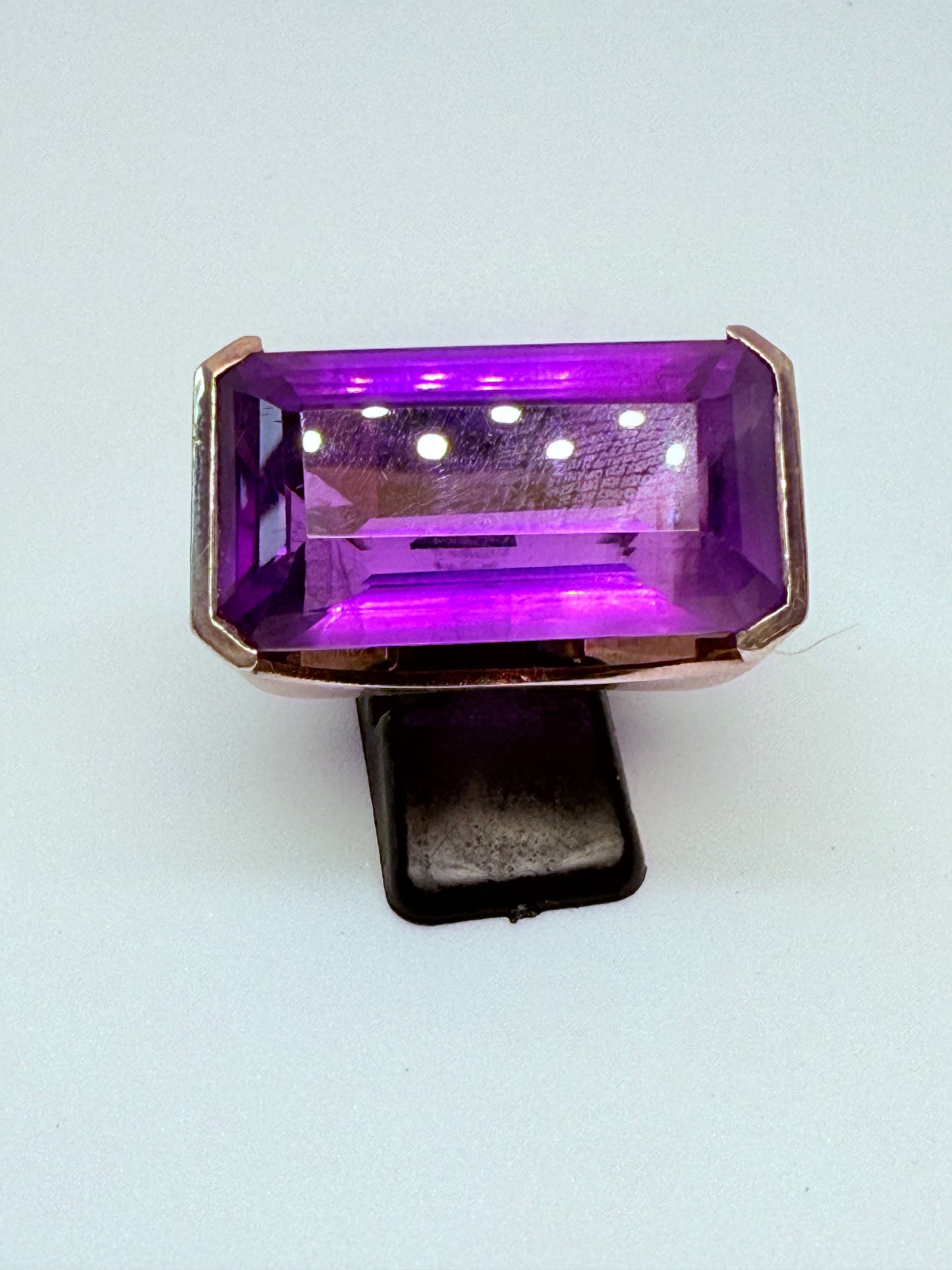 Anello a Scudo con ametista -Cod.cj01