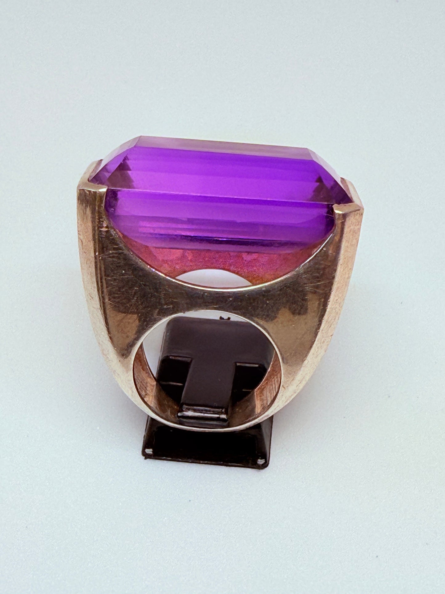 Anello a Scudo con ametista -Cod.cj01