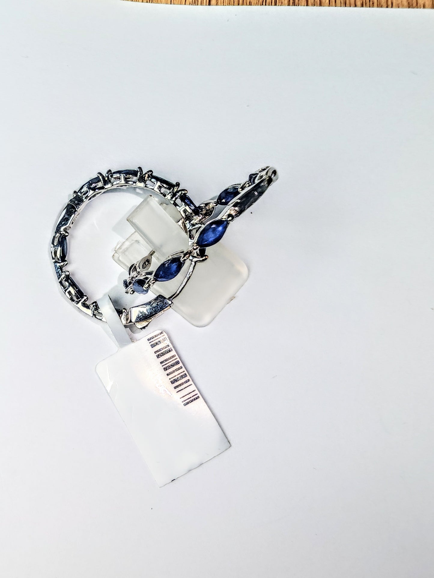 Orecchini in argento 925 con zaffiri blu