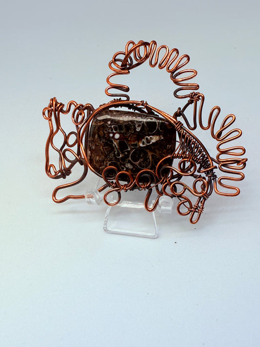 Pendente con diaspro rosso