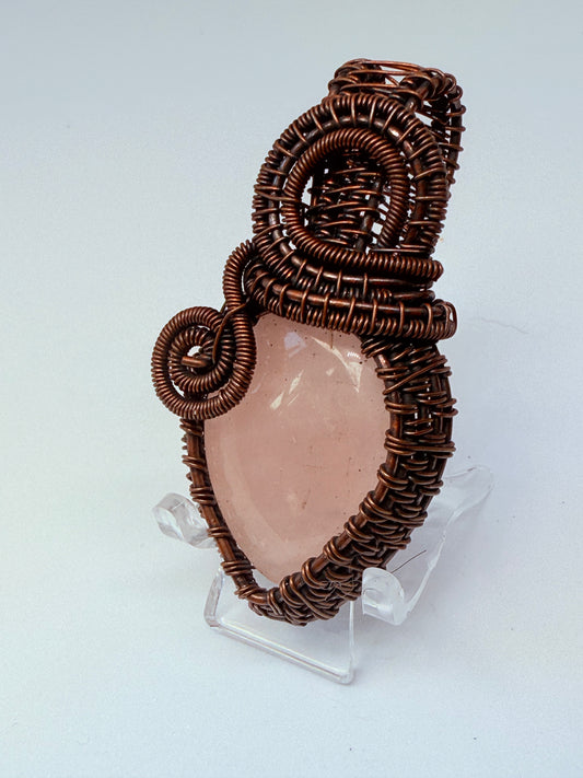 Pendente con Quarzo Rosa