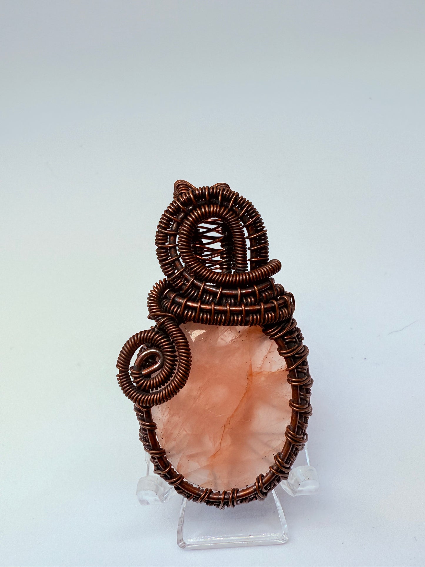 Pendente con quarzo rosa