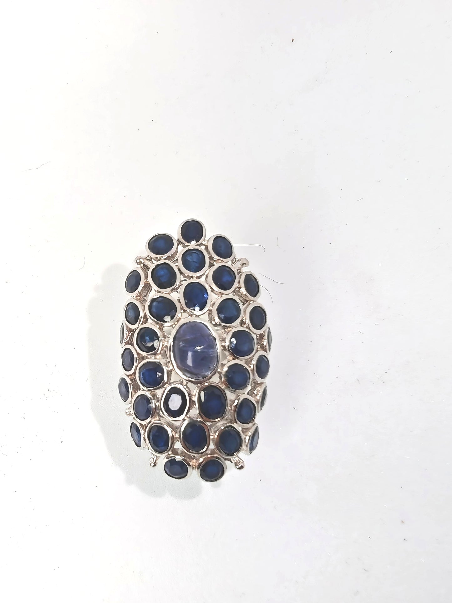 Anello in argento 925 con pietra zaffiro