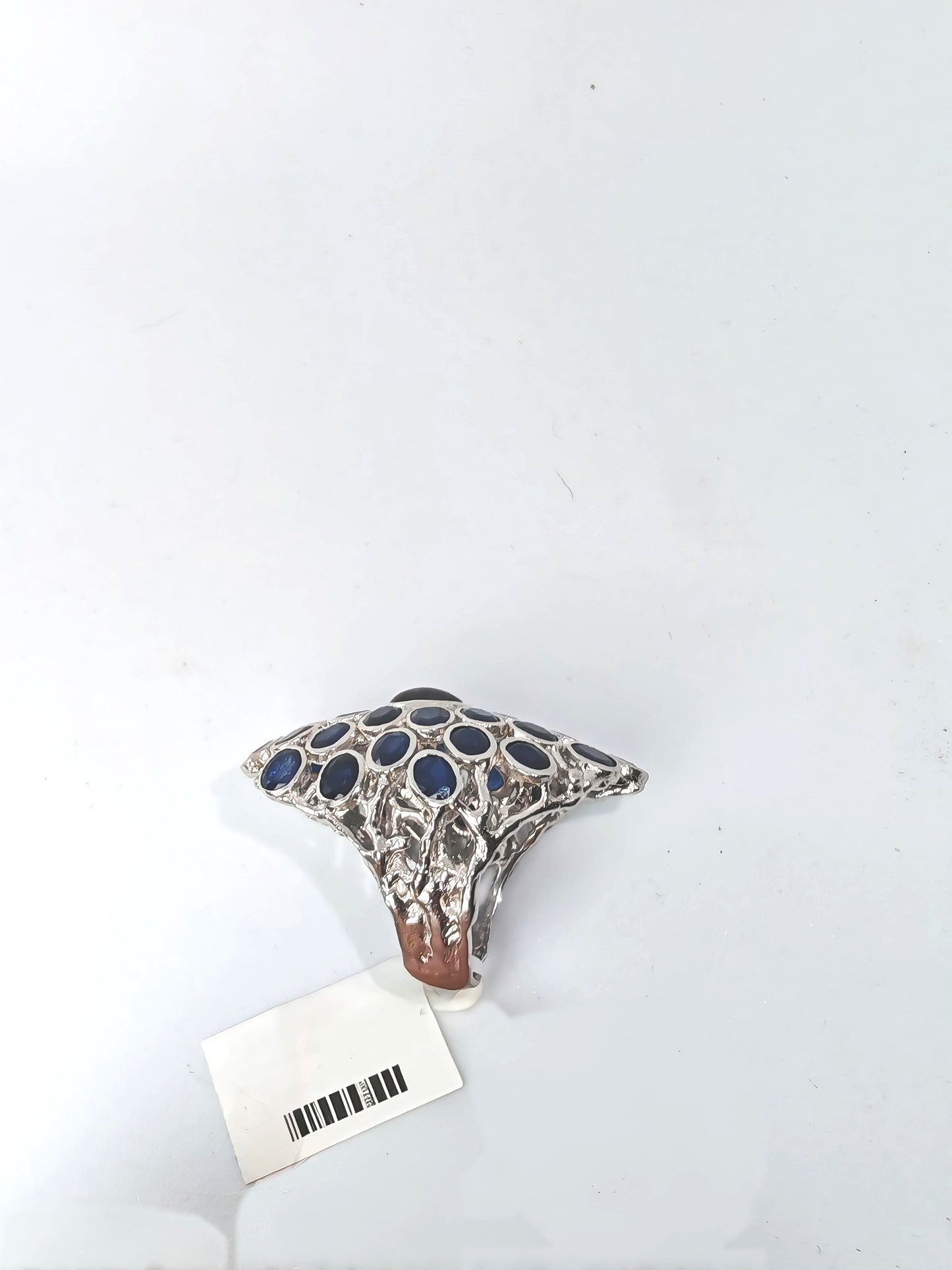 Anello in argento 925 con pietra zaffiro