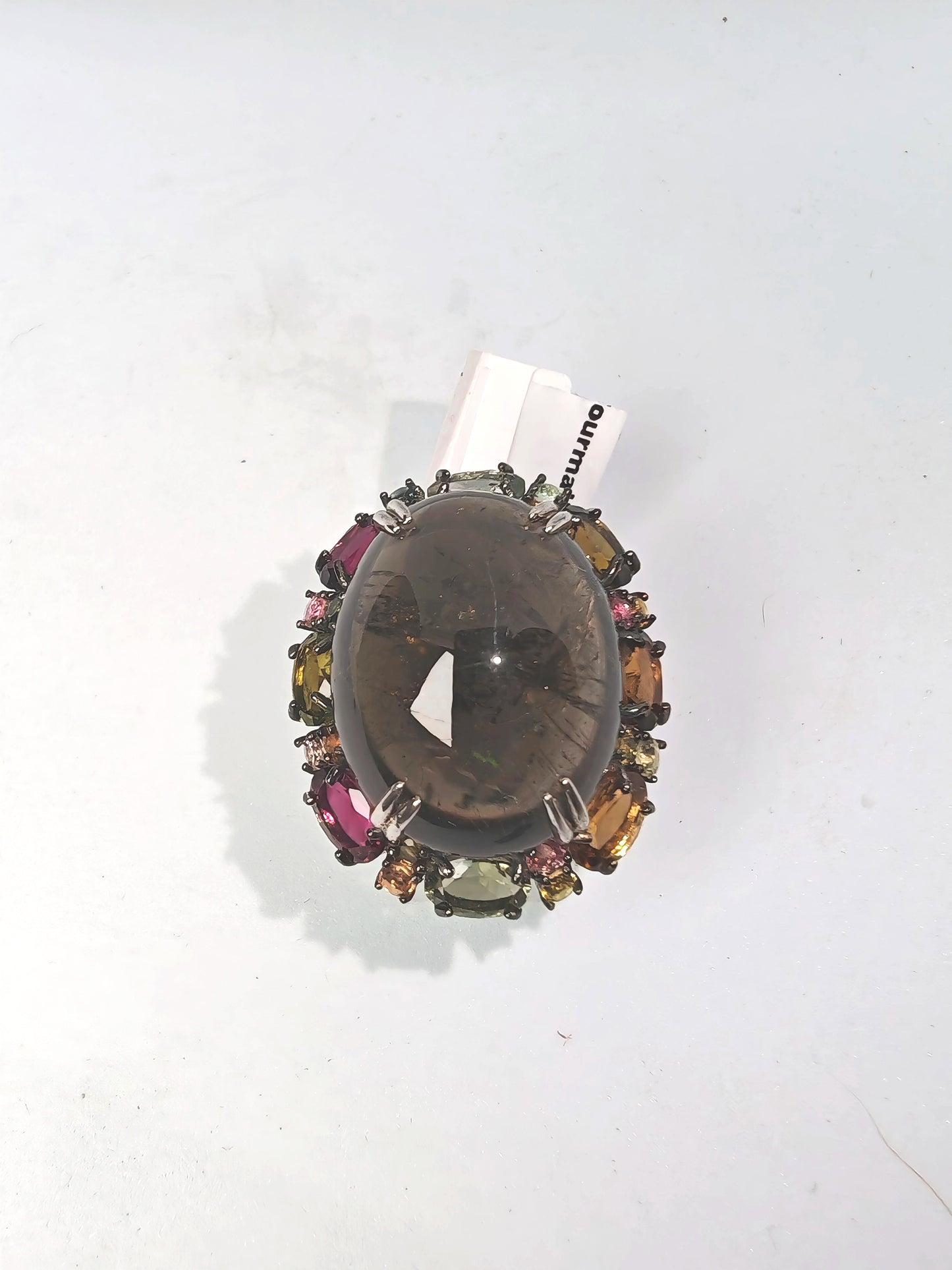 Anello in argento 925 con Tormaline (certificato)