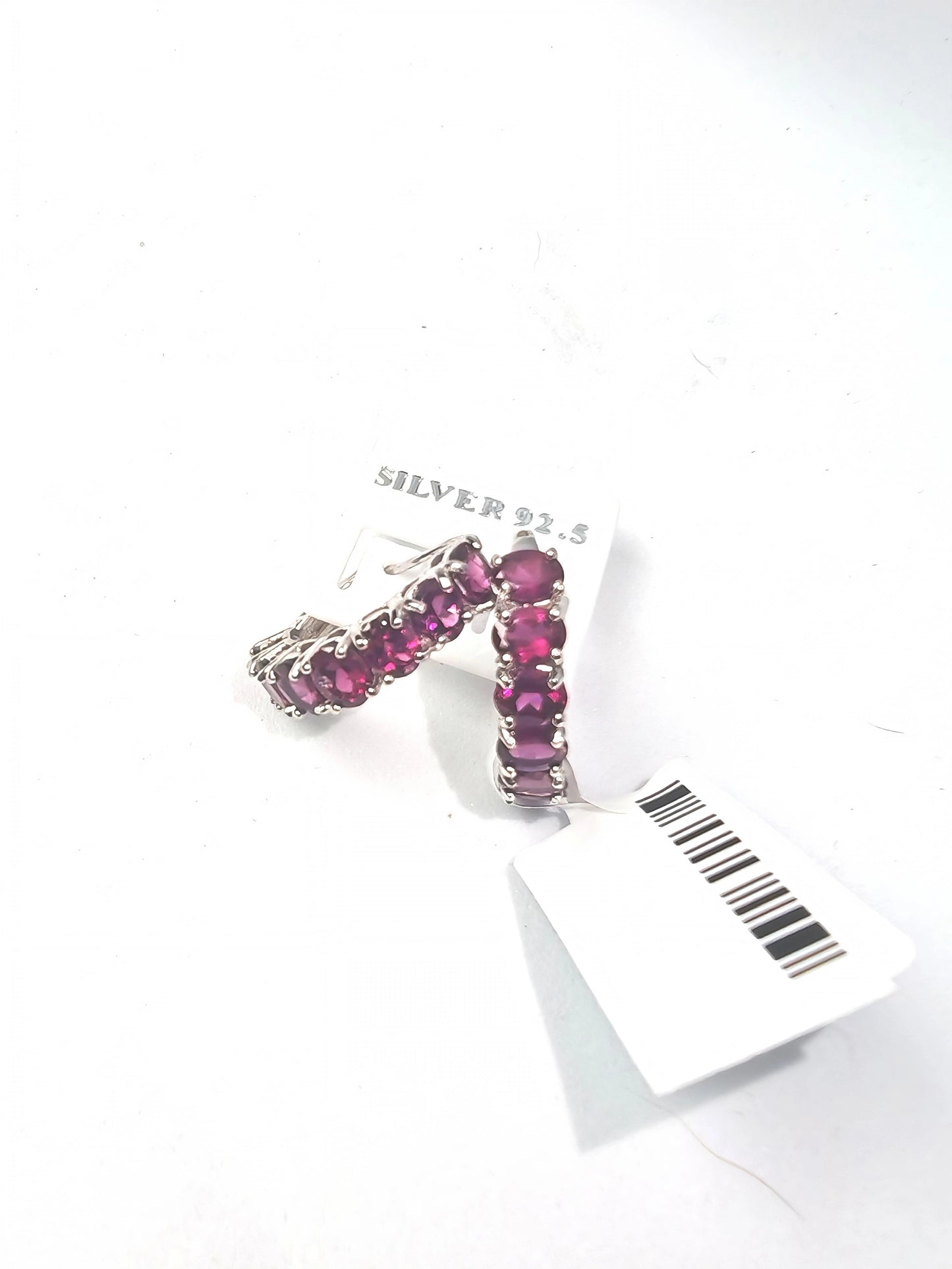 Orecchini in argento 925 con rodolite di granato