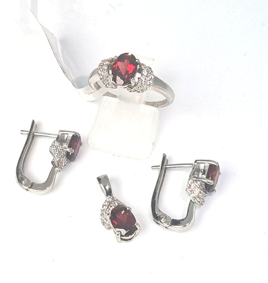 Set gioielli granato