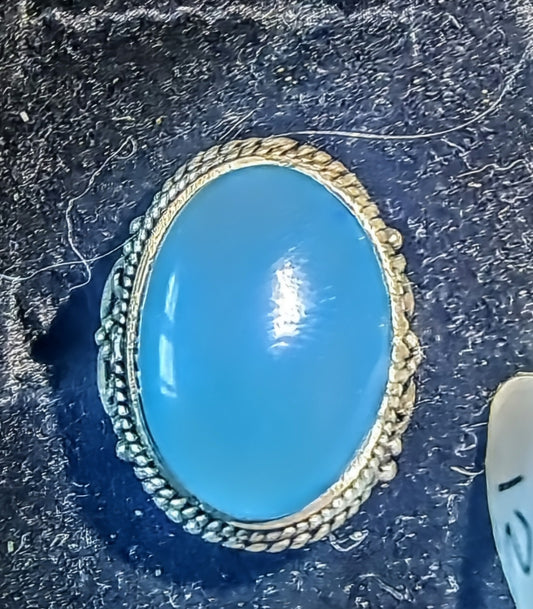 Anello in argento 925 con calcedonio